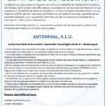 Certificado de adecuación al RGPD de AUTOINVIAL, S.L.U.
