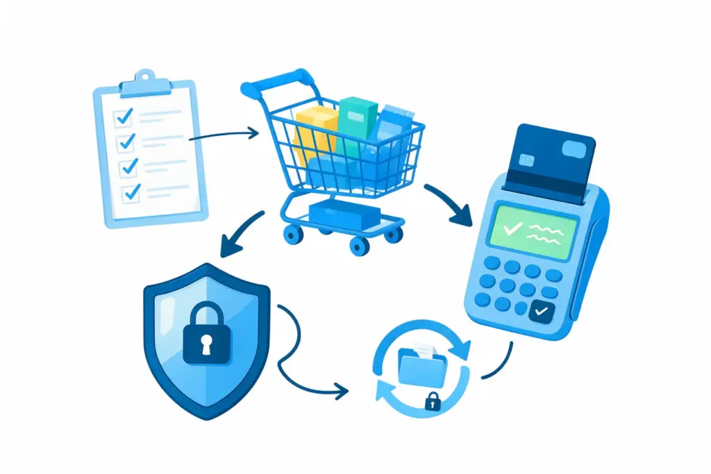 Actualizar PrestaShop: checklist con carrito, terminal de pago y copia de seguridad